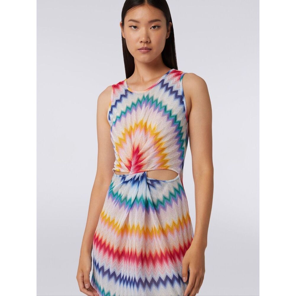 Missoni Chevron Short Cover Up Dress ZigZag print Size 38 / US 2 - Picture 2 of 10
